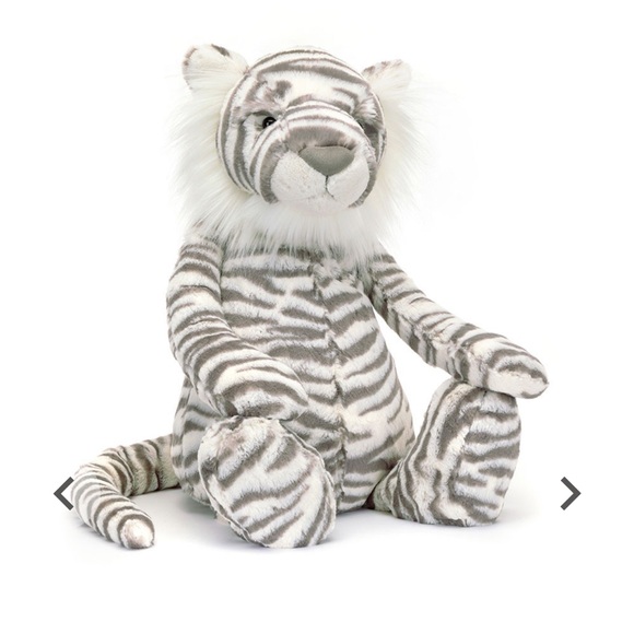 Authentic NWT Jellycat Really Big Bashful Snow Tiger Retired Rare ONLY ONE Cute - Picture 12 of 14